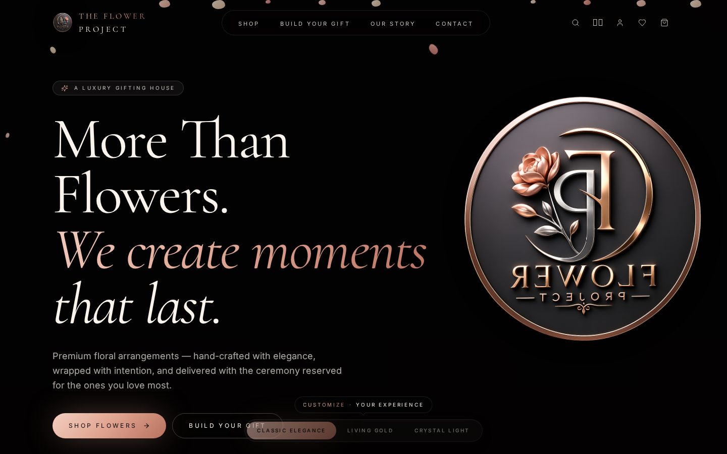 The Flower Project interface